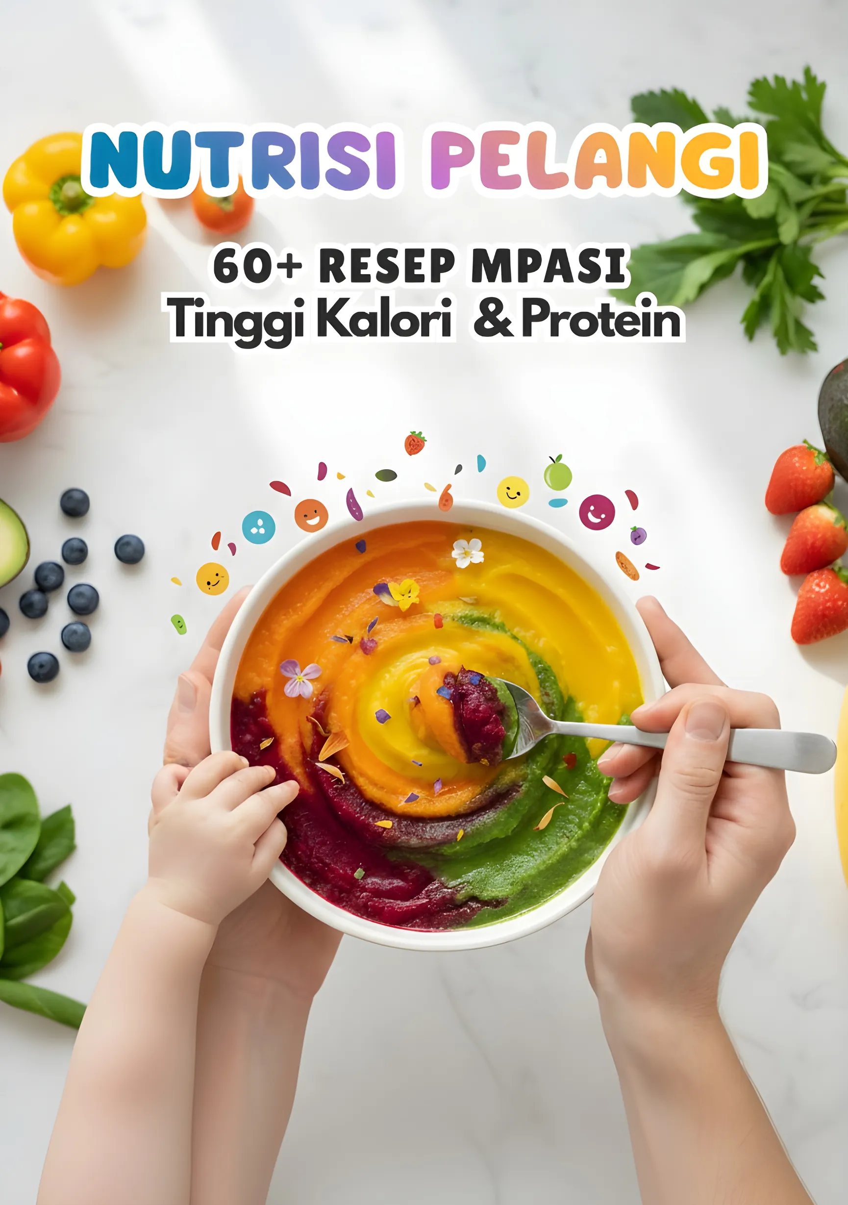 Nutrisi Pelangi,60+ Resep MPASI Tinggi Kalori & Protein